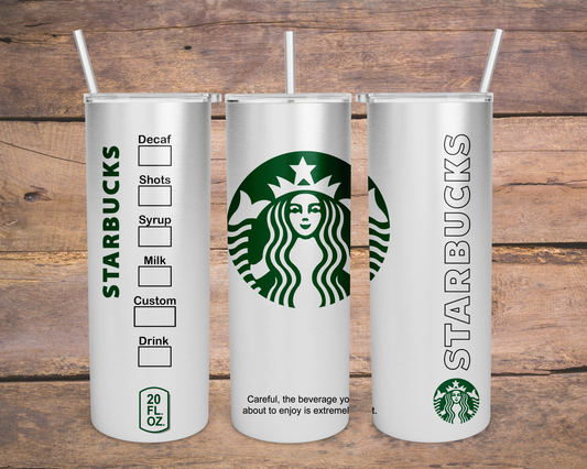 20 oz. Skinny Tumbler Starbucks Classic Cup