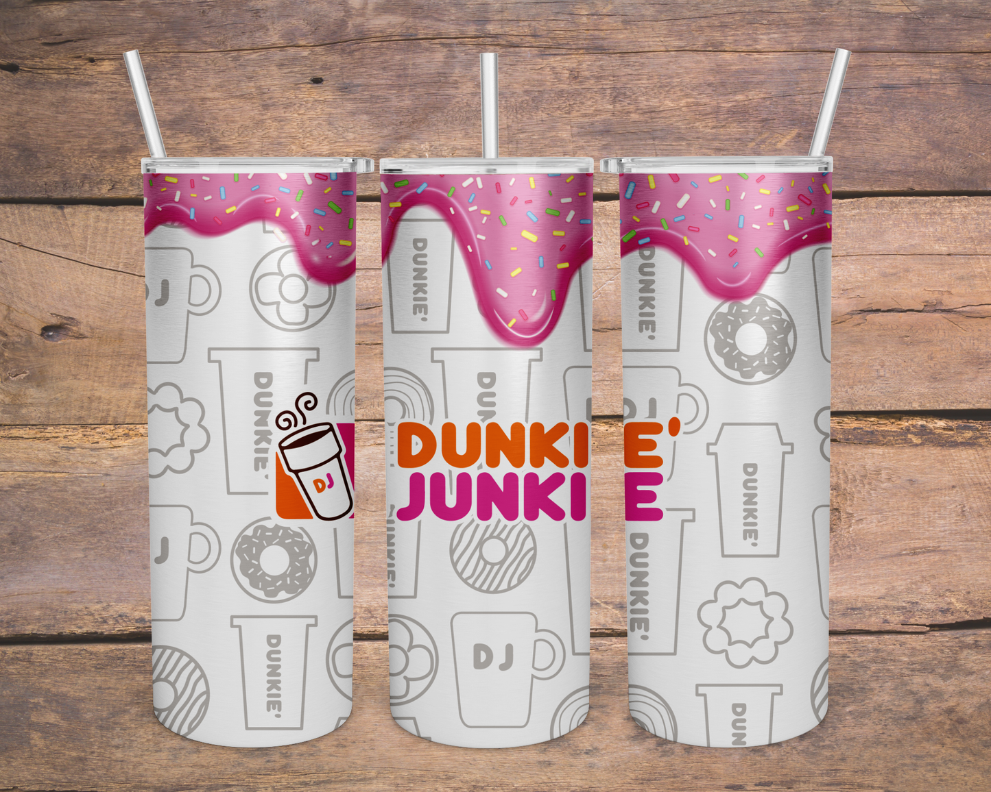 20 oz. Skinny Tumbler Dunkie' Junkie