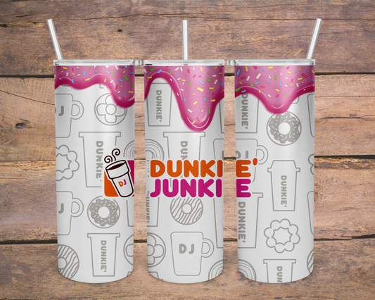 20 oz. Skinny Tumbler Dunkie' Junkie