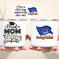 Enamel 12 oz. Camp Mug with Silver Rim Proud Parent Graduation