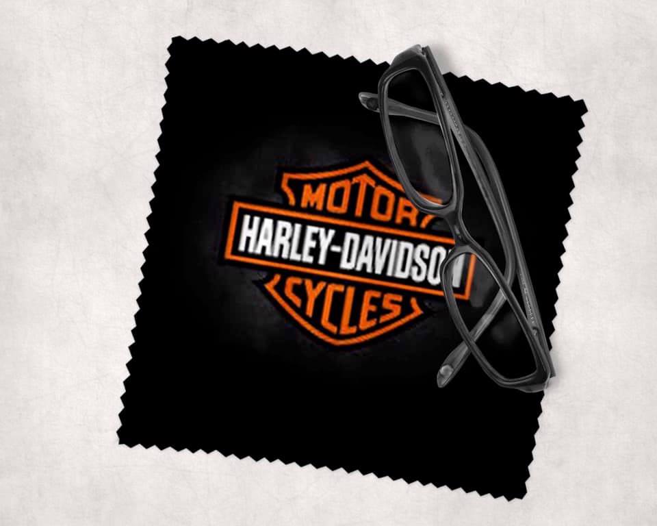 Lens Cloth Traditional black and orange Harley