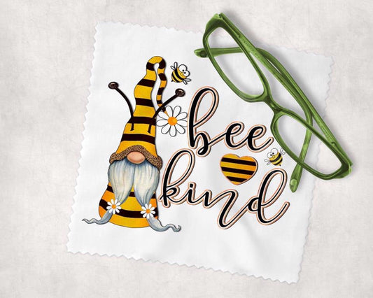 Lens Cloth Bee Kind, Gnome